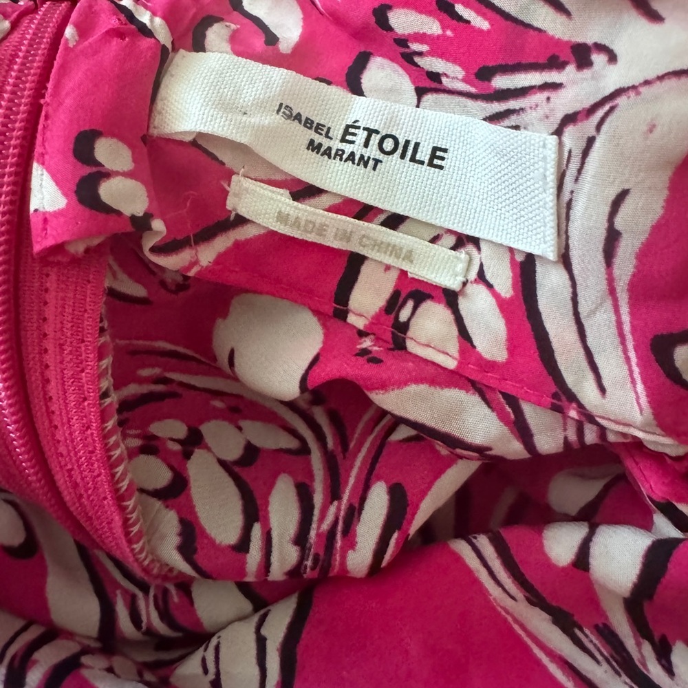 ISABEL MARANT ÉTOILE Coline draped printed crepe de chine dress - Picture 9 of 13